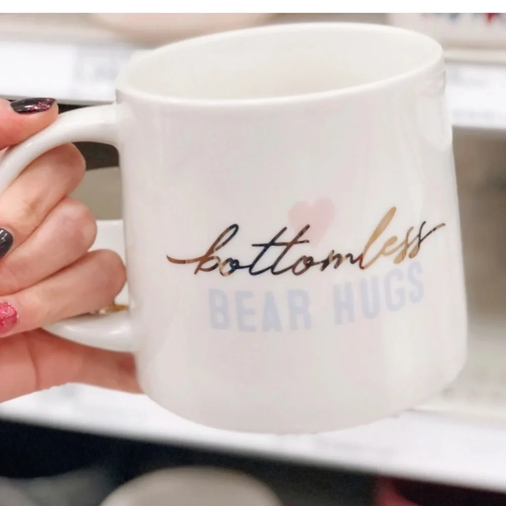 THRESHOLD 15OZ PORCELAIN BOTTOMLESS BEAR HUGS MUG CREAM - Picture 2 of 7